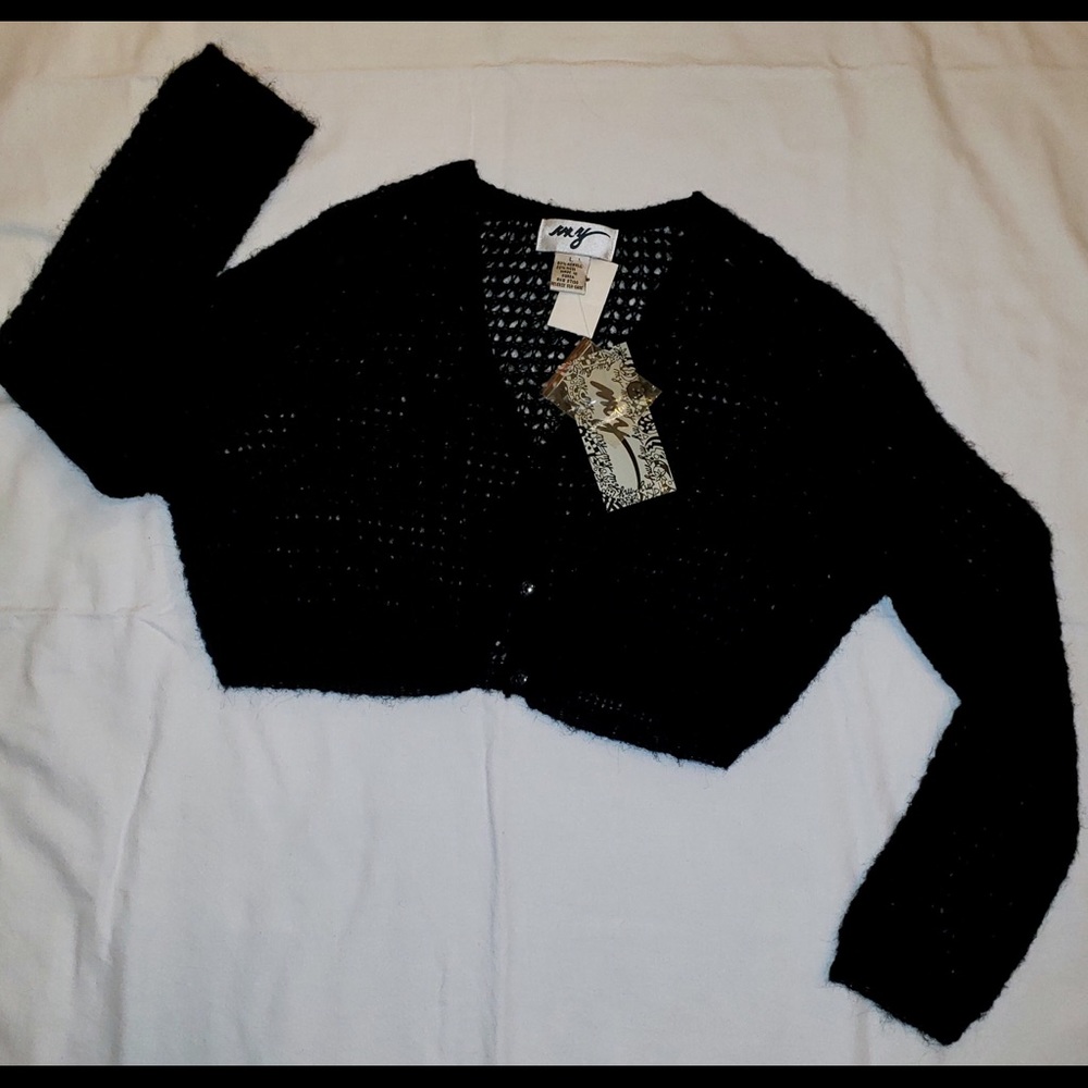 Black loose knit shrug